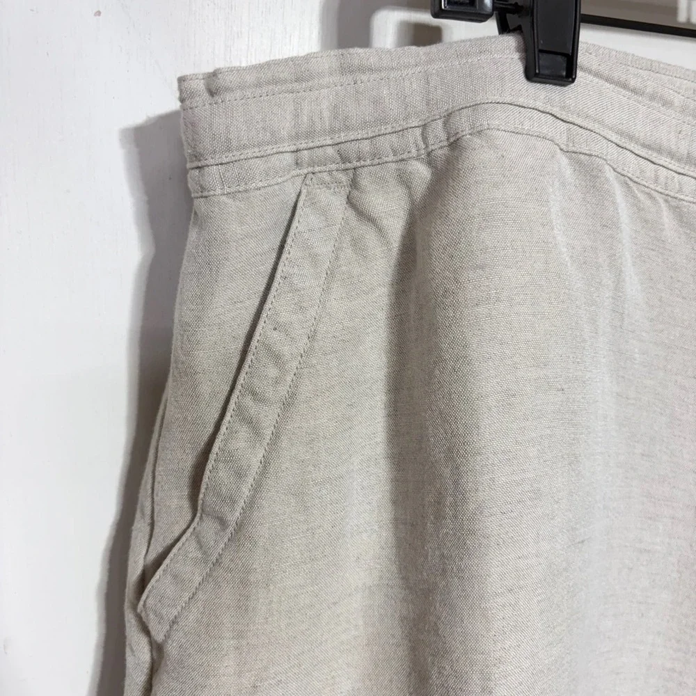 Cubavera Mens XXL Linen Blend Relaxed Drawstring Pants Beige Tropical Beach TTG